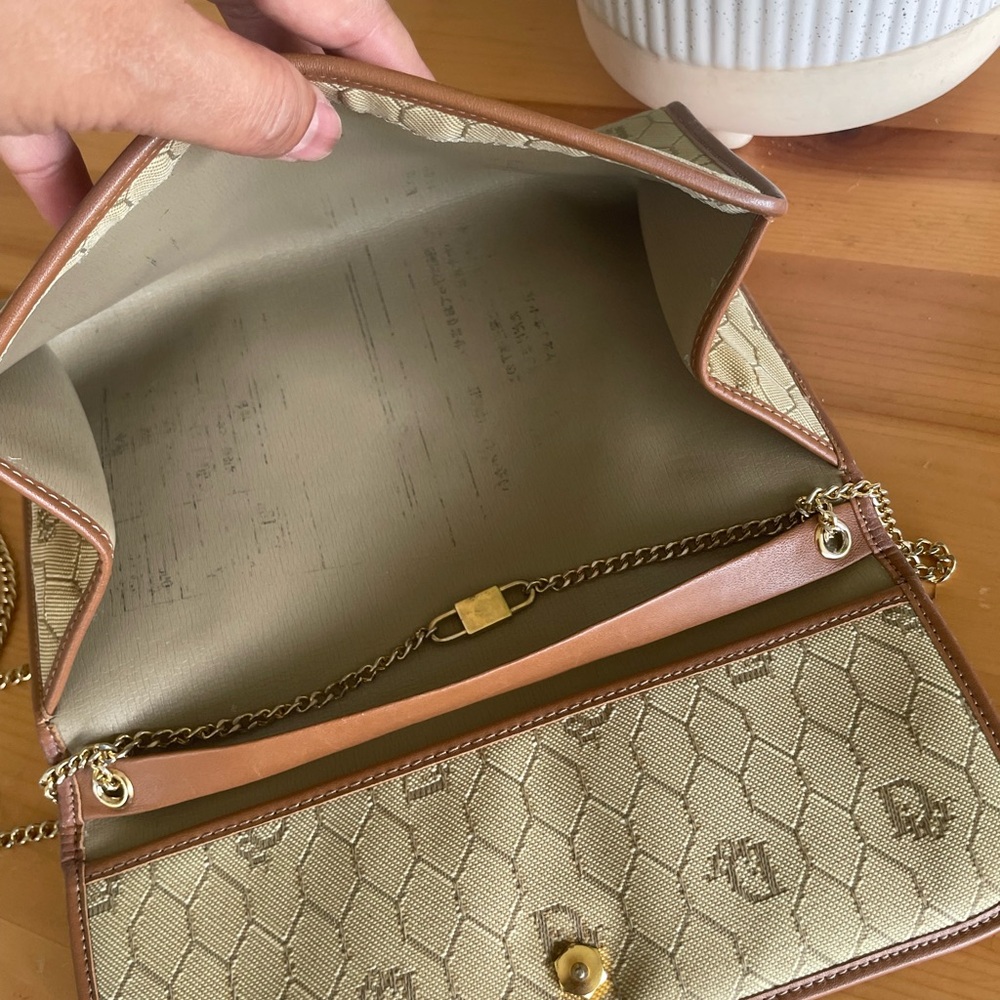 Authentic Dior vintage clutch or crossbody bag💛🤎💛💛 - Picture 9 of 15